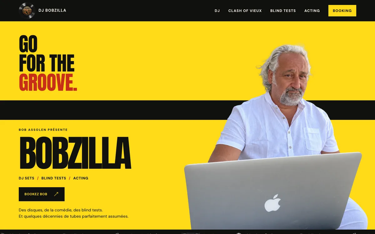 After: the home page of the new website