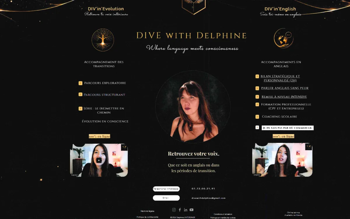 Before: the old website's home page